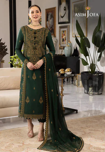 Dhanak 3PC Embroidered With Chiffon Embroidered Dupatta-344